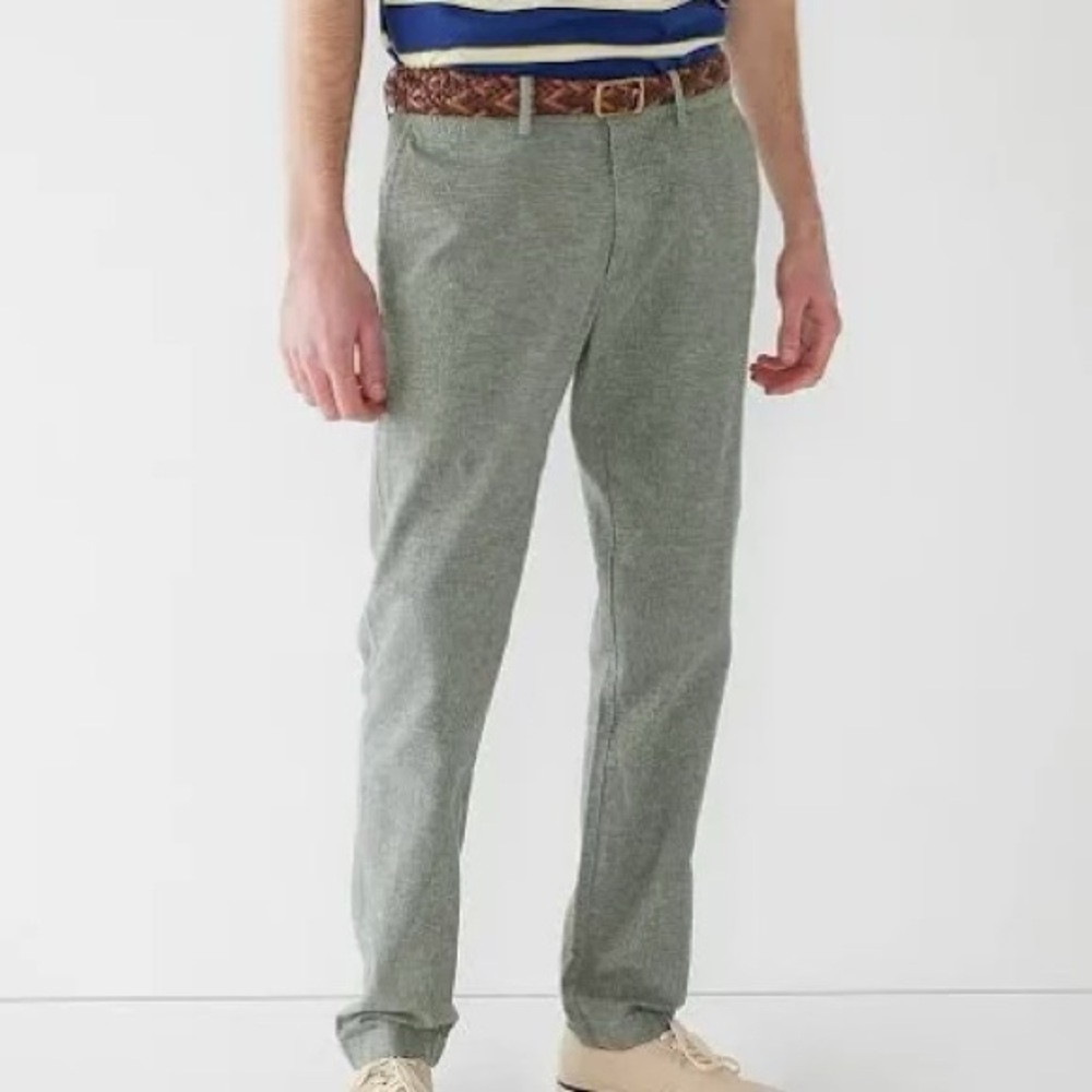 J. Crew 484 Slim-fit pant in stretch chambray W30 L32